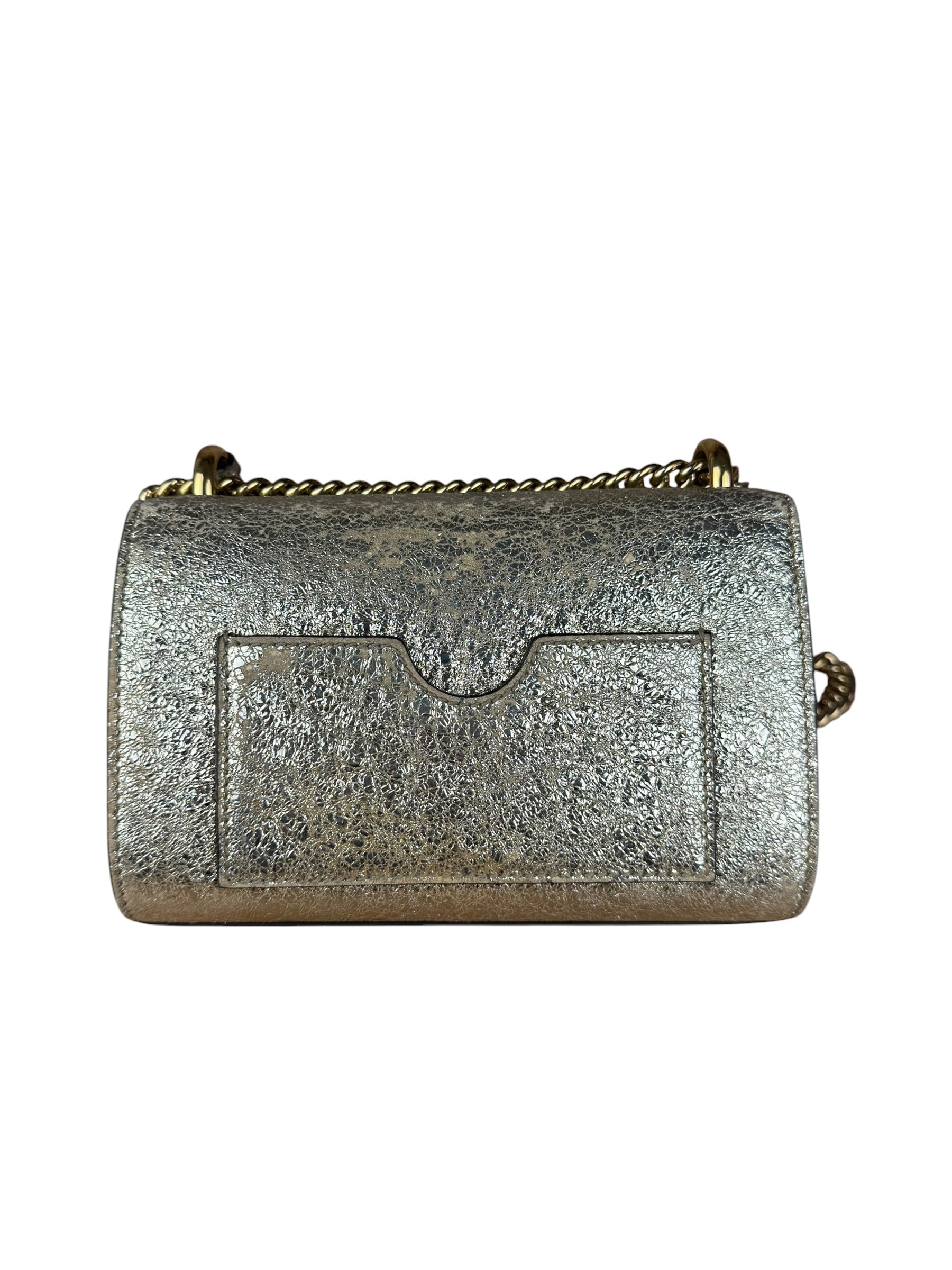 Gucci Gold Metallic Padlock Small Chain Shoulder Bag