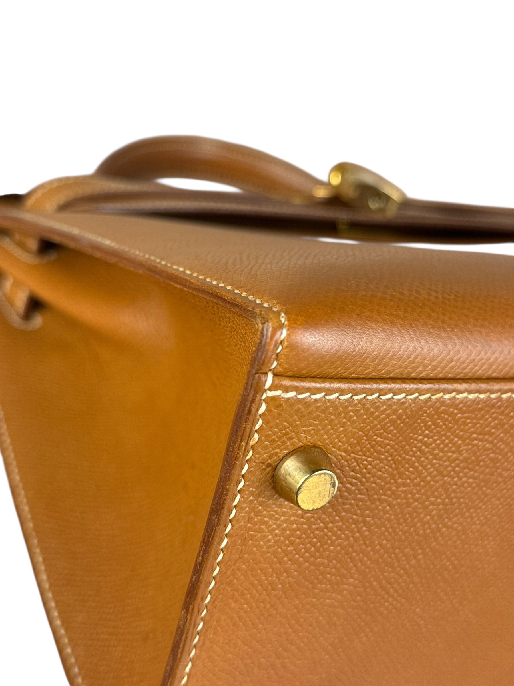 Hermes Kelly 32 Sellier Epsom Gold Handbag 1995