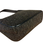Prada Vintage Dark Grey Wool Pochette