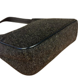 Prada Vintage Dark Grey Wool Pochette