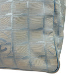 Chanel Light Blue Nylon/Leather Trim Travel Line Tote 2002