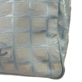 Chanel Light Blue Nylon/Leather Trim Travel Line Tote 2002