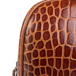 Yves Saint Laurent Vintage Croc-Embossed Leather Handbag