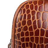 Yves Saint Laurent Vintage Croc-Embossed Leather Handbag