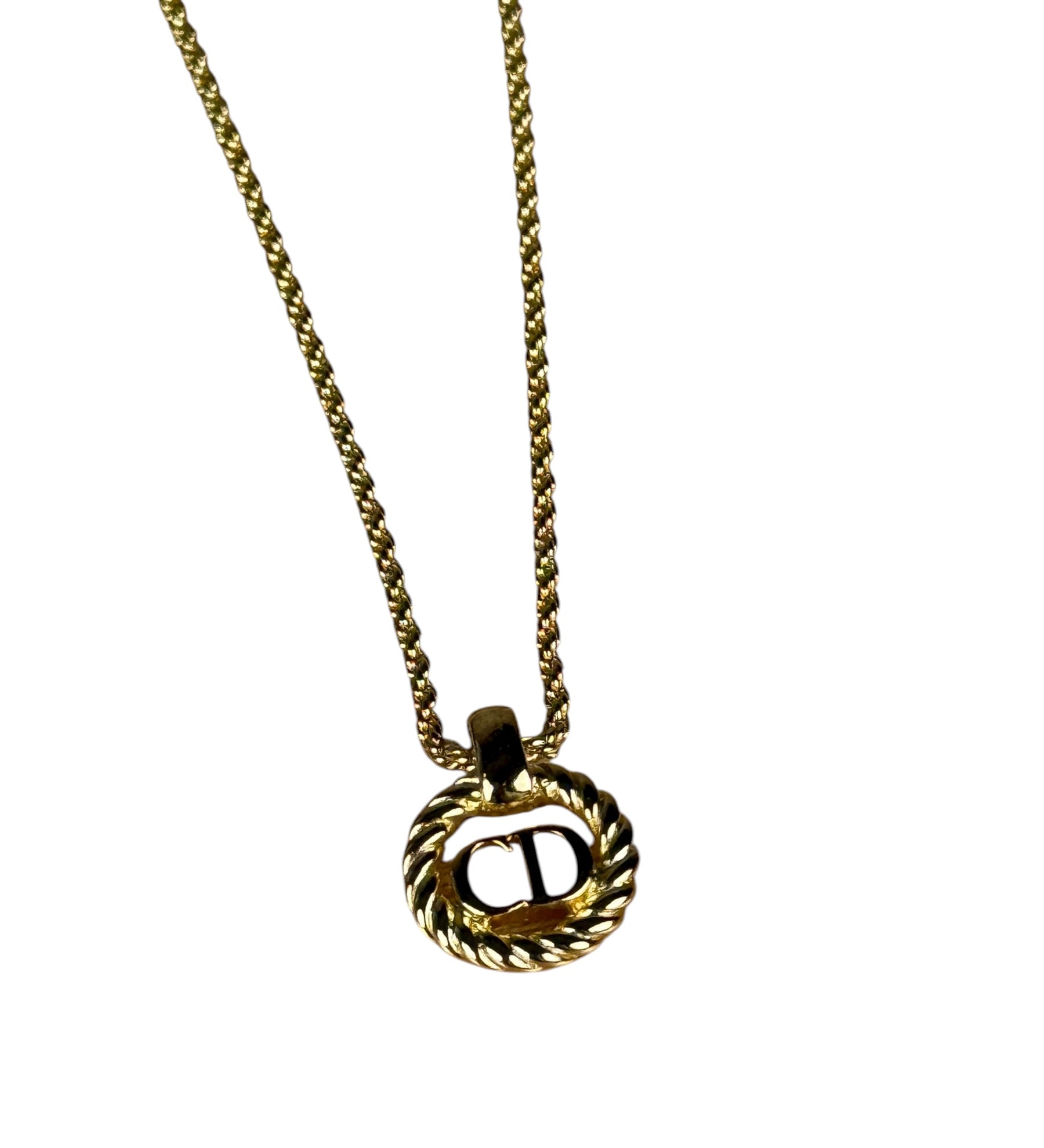 Christian Dior CD Logo Necklace