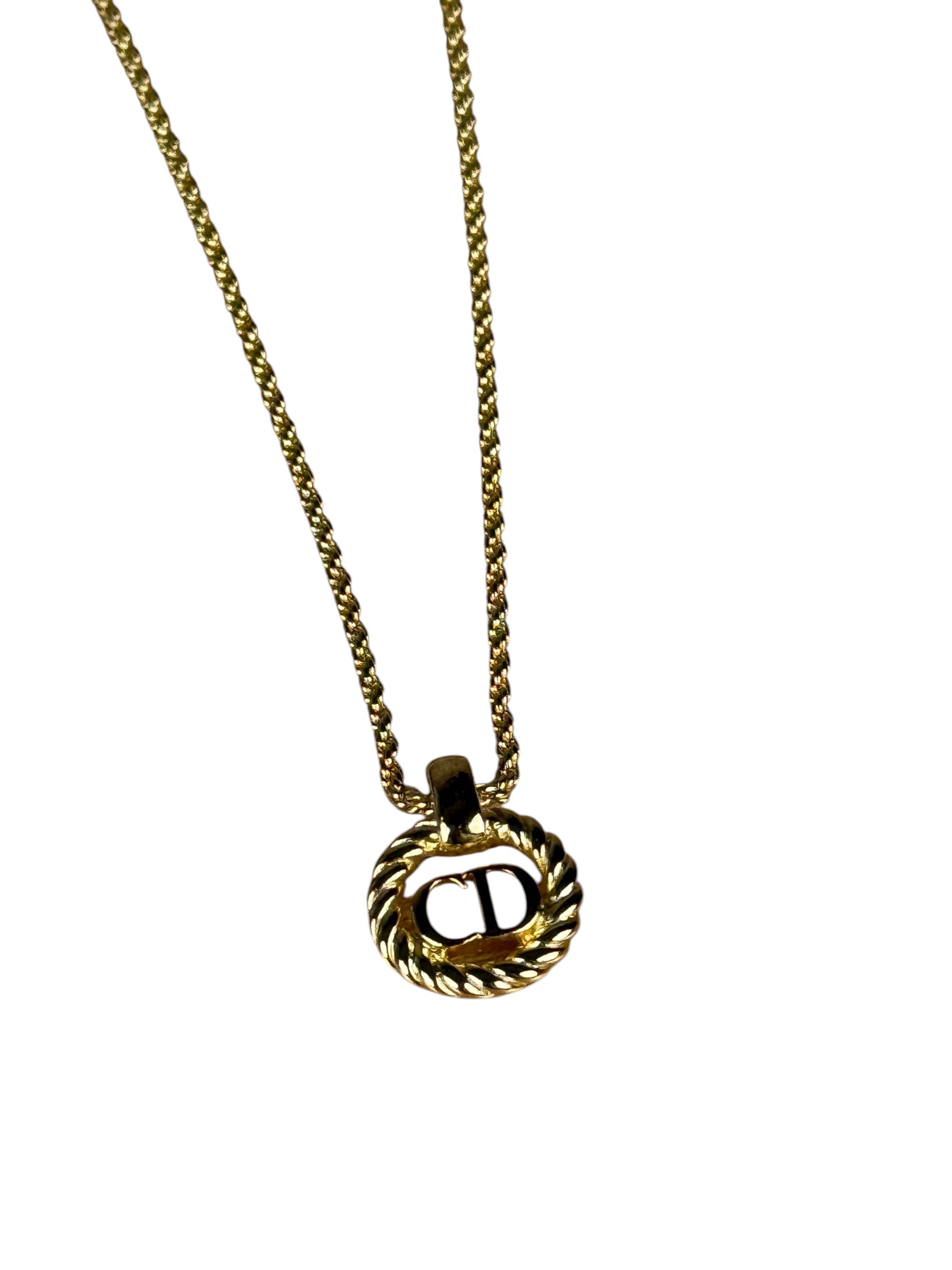 Christian Dior CD Logo Necklace