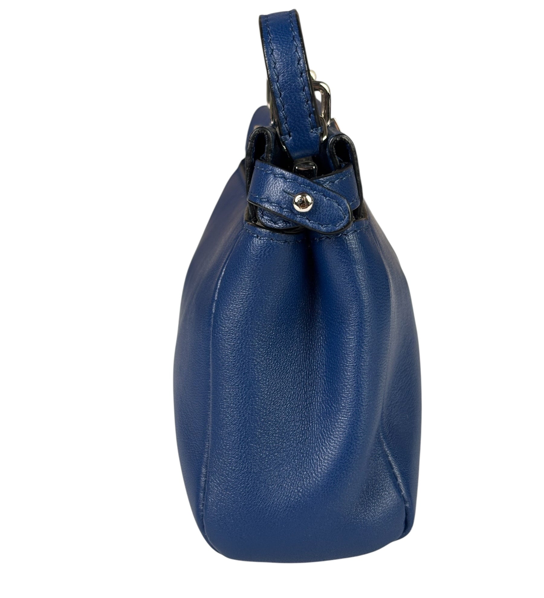 Fendi Navy Leather Peekaboo Micro Two-Way Bag
