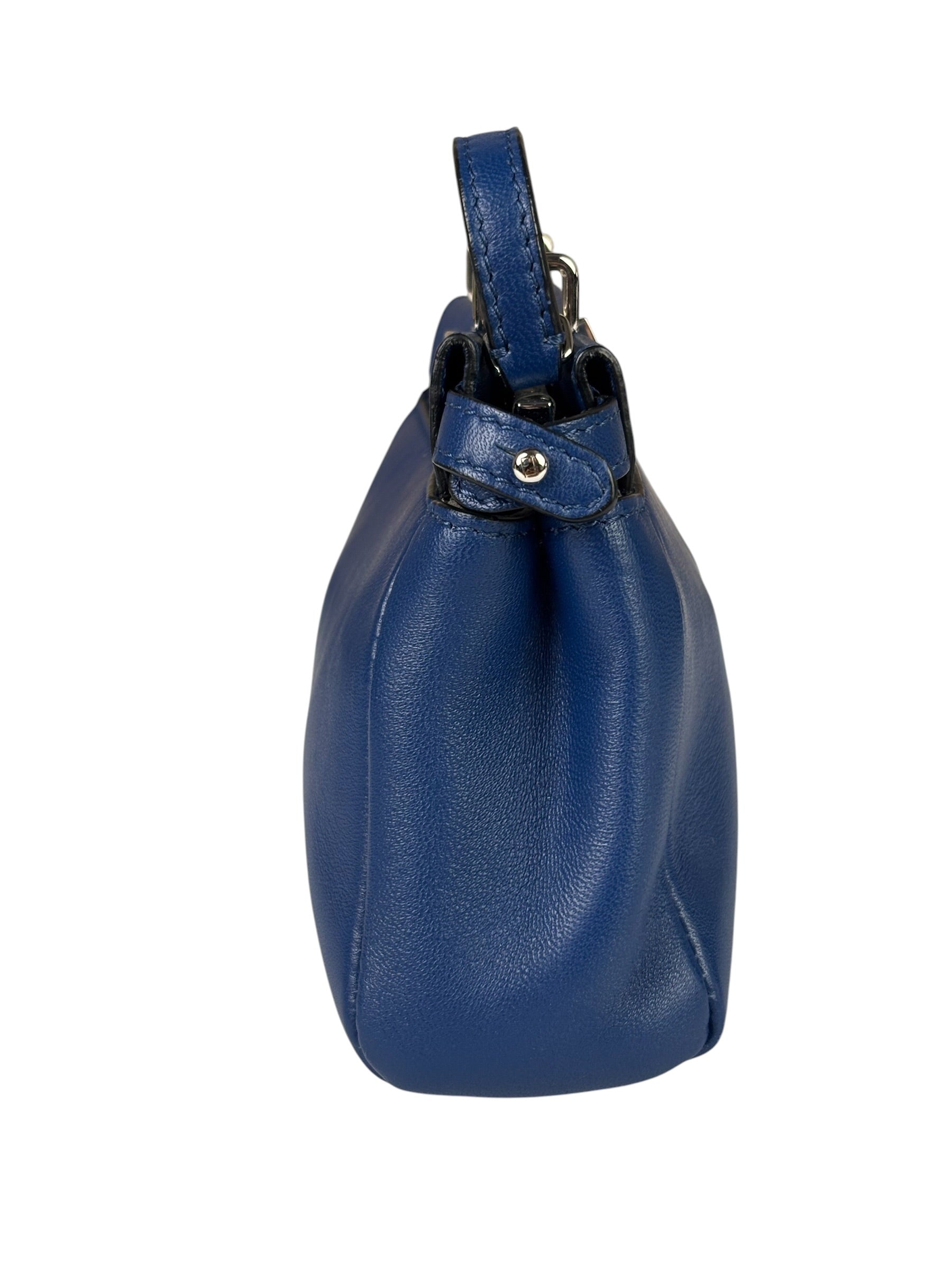 Fendi Navy Leather Peekaboo Micro Two-Way Bag