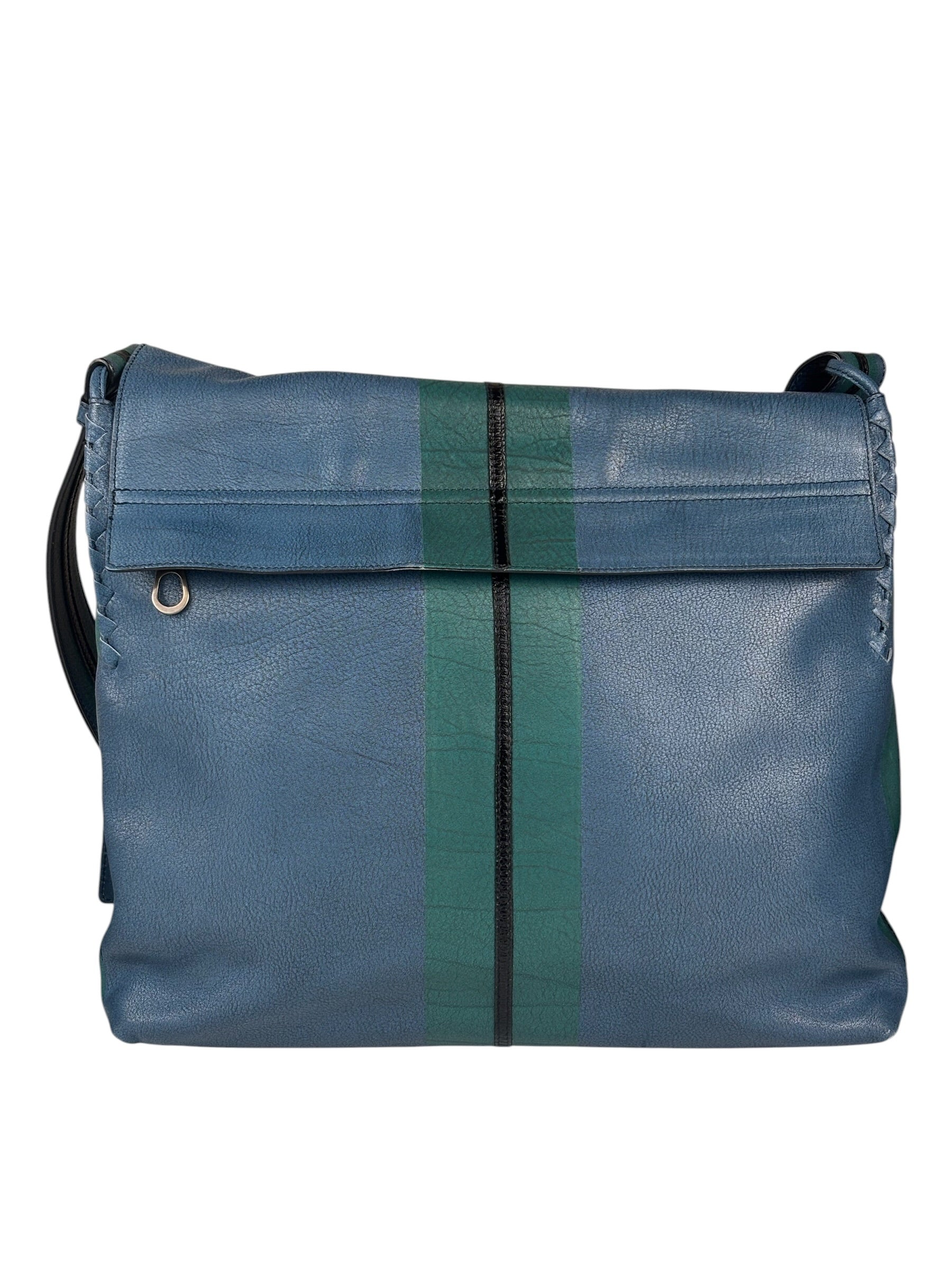 Bottega Veneta Navy Blue Messenger Bag