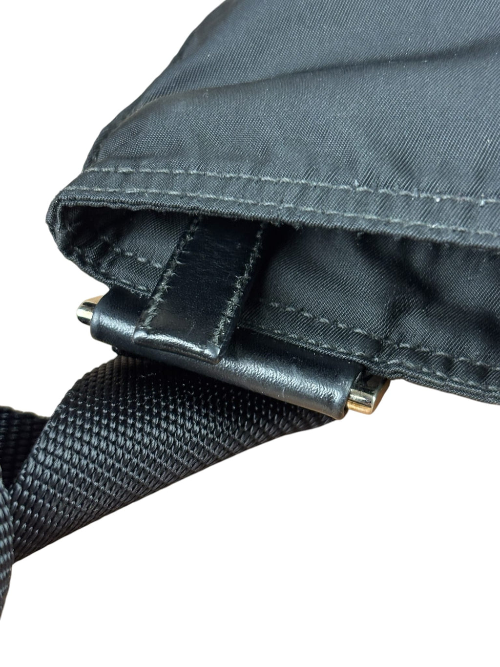 Prada Black Vela Nylon Flat Crossbody Bag