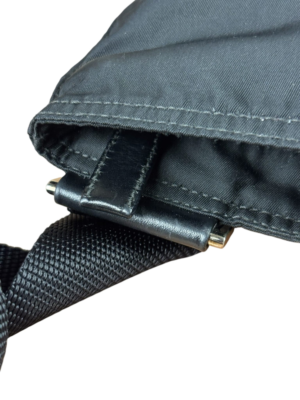 Prada Black Vela Nylon Flat Crossbody Bag