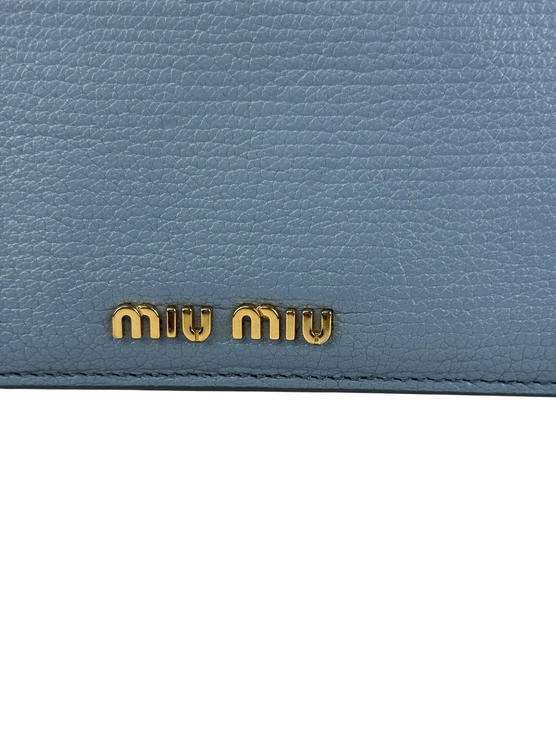 Miu Miu Vintage Blue Zip Cardholder
