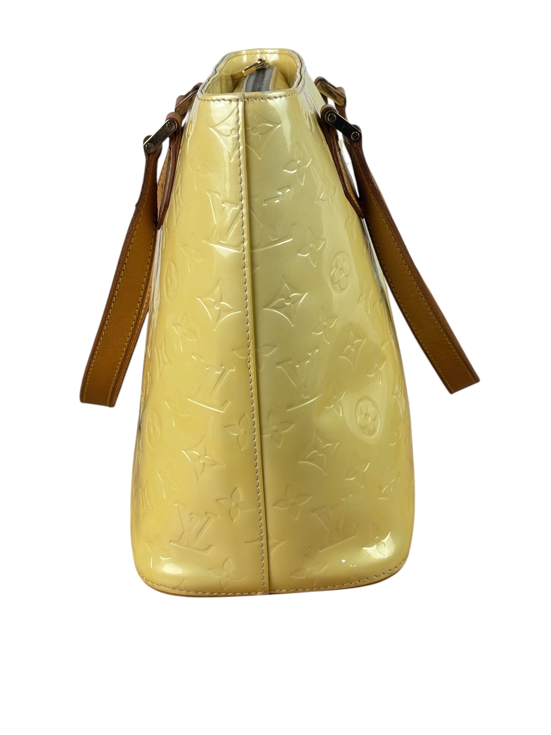 Louis Vuitton Yellow Vernis Houston Tote MM
