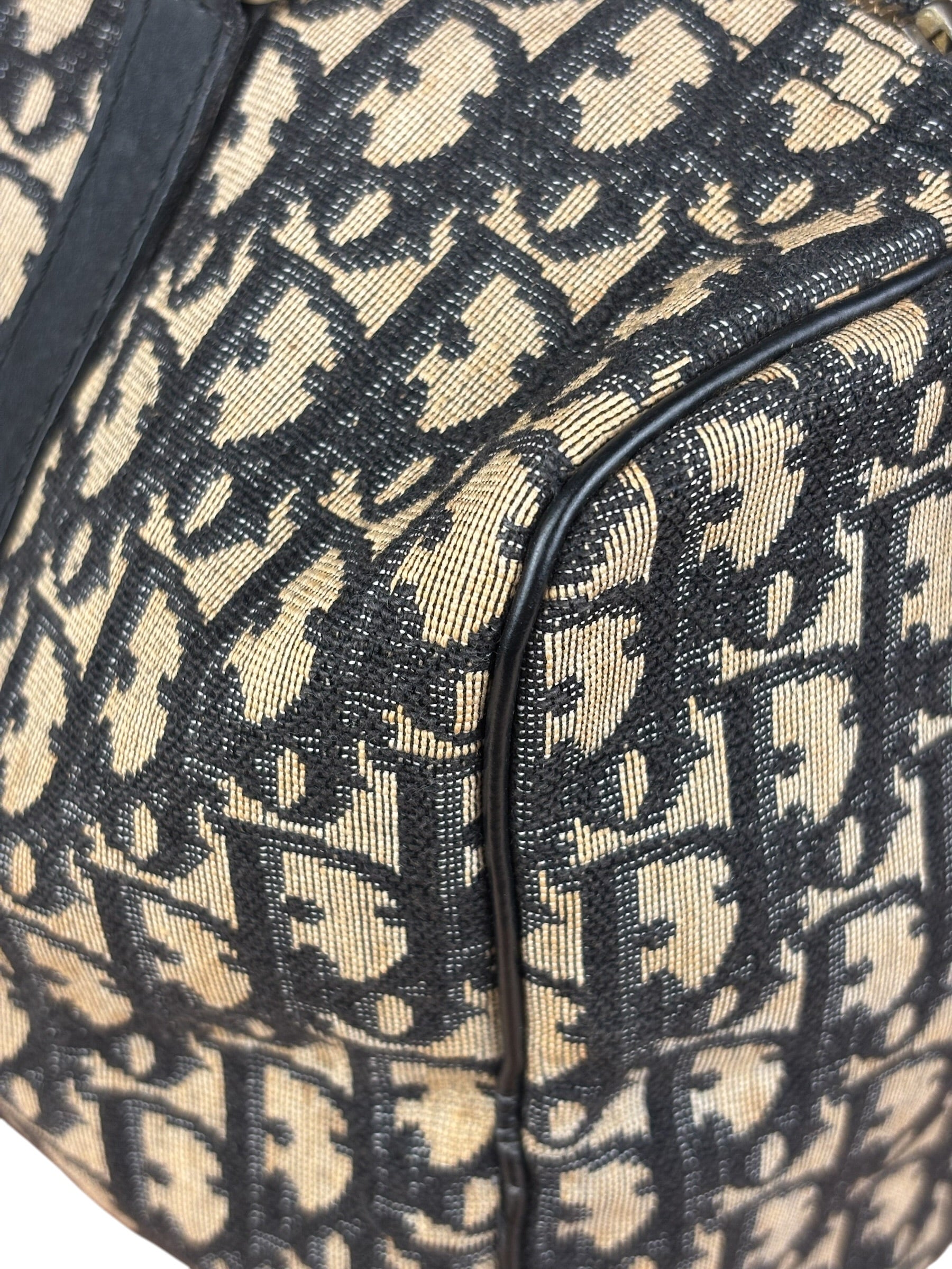 Christian Dior Vintage Navy Trotter Boston Bag
