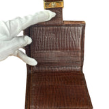 Fendi FF Buckle Canvas Print Compact Wallet