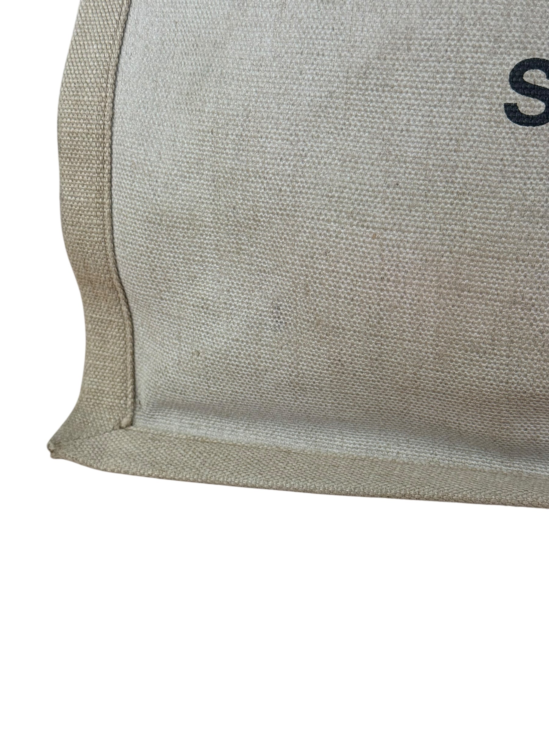 Saint Laurent Beige Canvas Rive Gauche Tote Bag