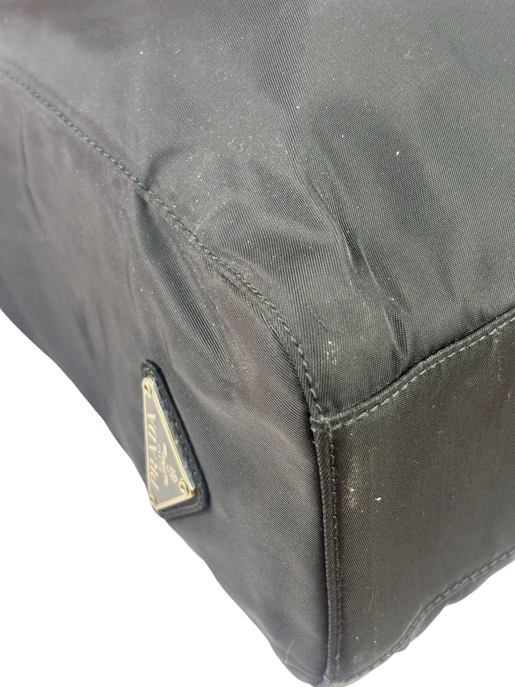 Prada Vintage Black Tessuto Nylon Tote