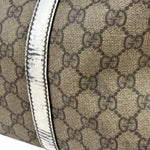 Gucci Beige/White Leather Trim GG Joy Boston Bag