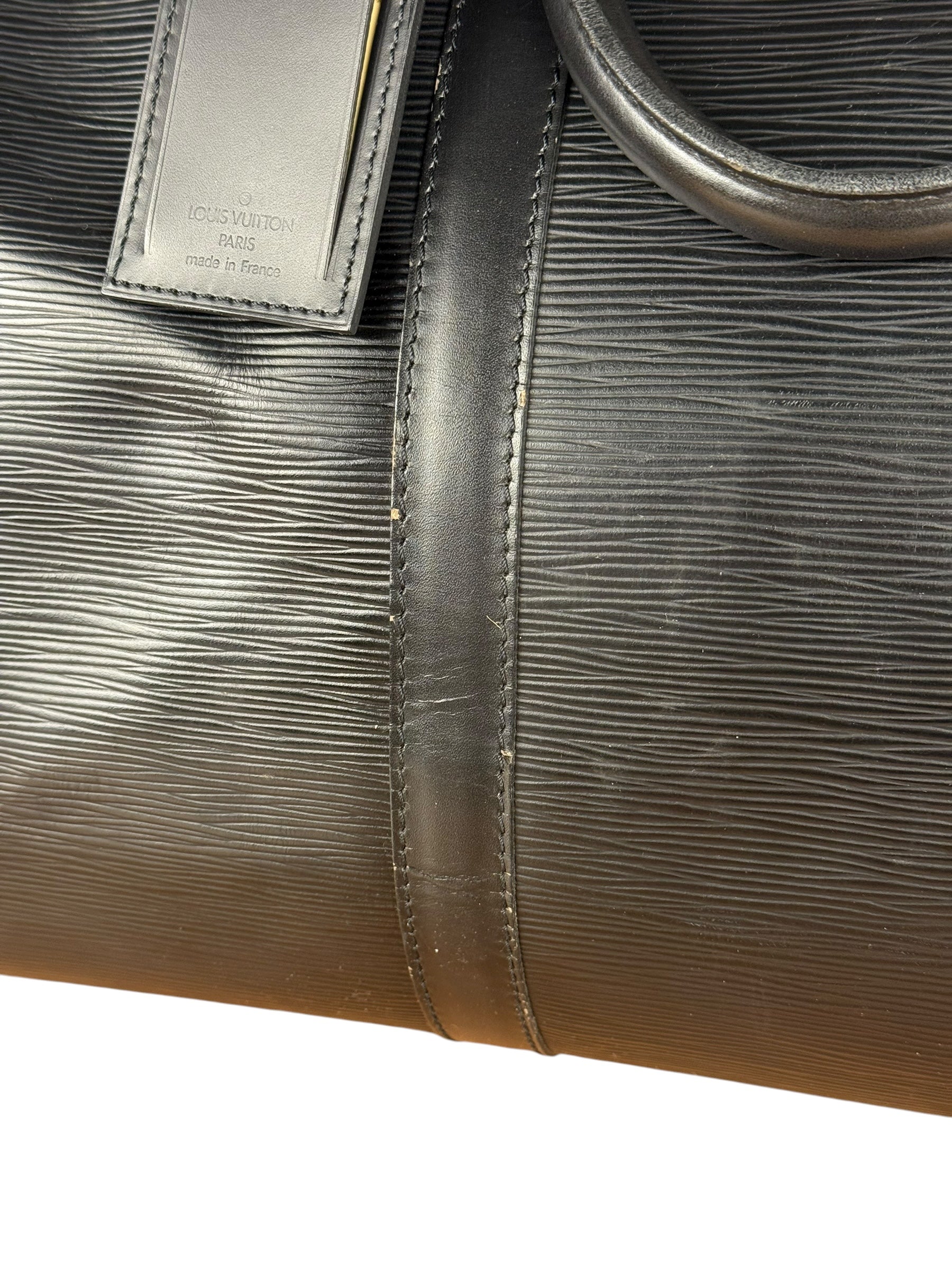 Louis Vuitton Noir Epi Leather Keepall 55