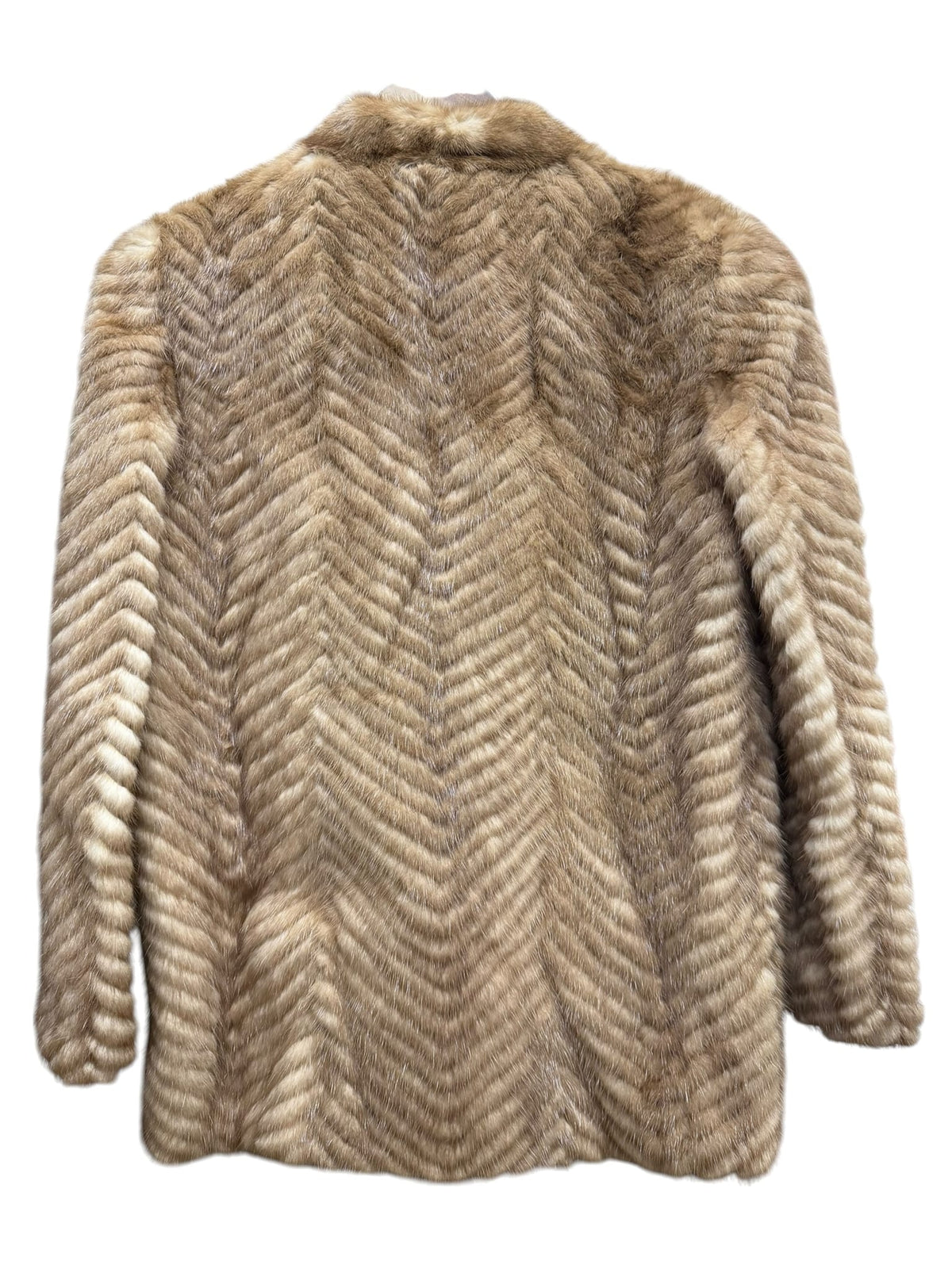 Vintage Moonbat Chevron Mink Fut Flash Coat