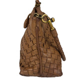 Bottega Veneta Brown Woven Intrecciato Pochette
