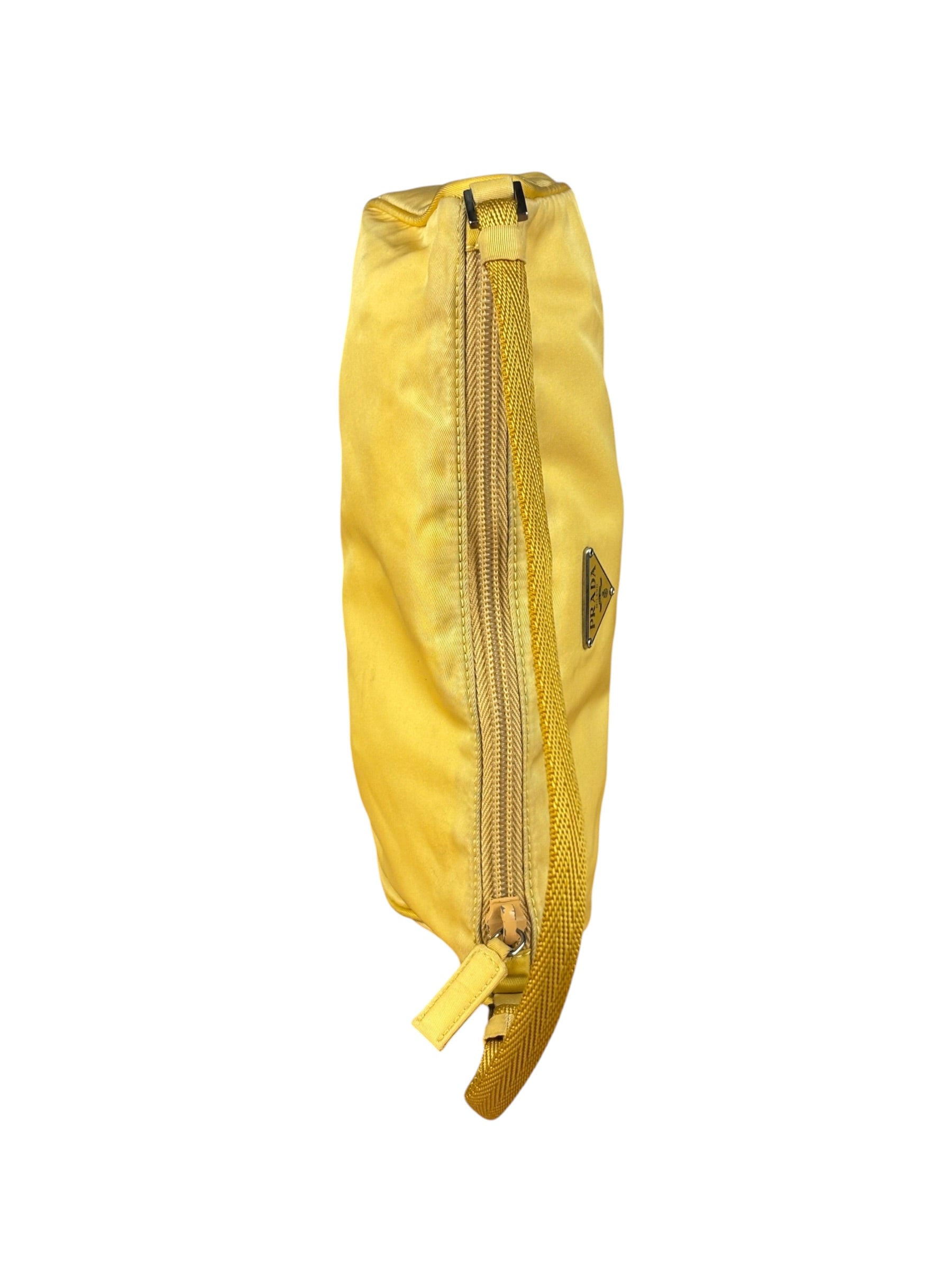 Prada Vintage Yellow Nylon Pochette
