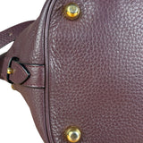 Loewe Purple Leather Ostrich Front 2Way Handbag