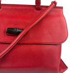 Gucci Red Bamboo Daily Leather Bag
