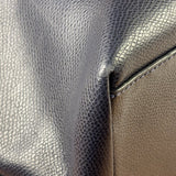 Coach Navy Crossgrain Leather City Zip Shoulder Bag