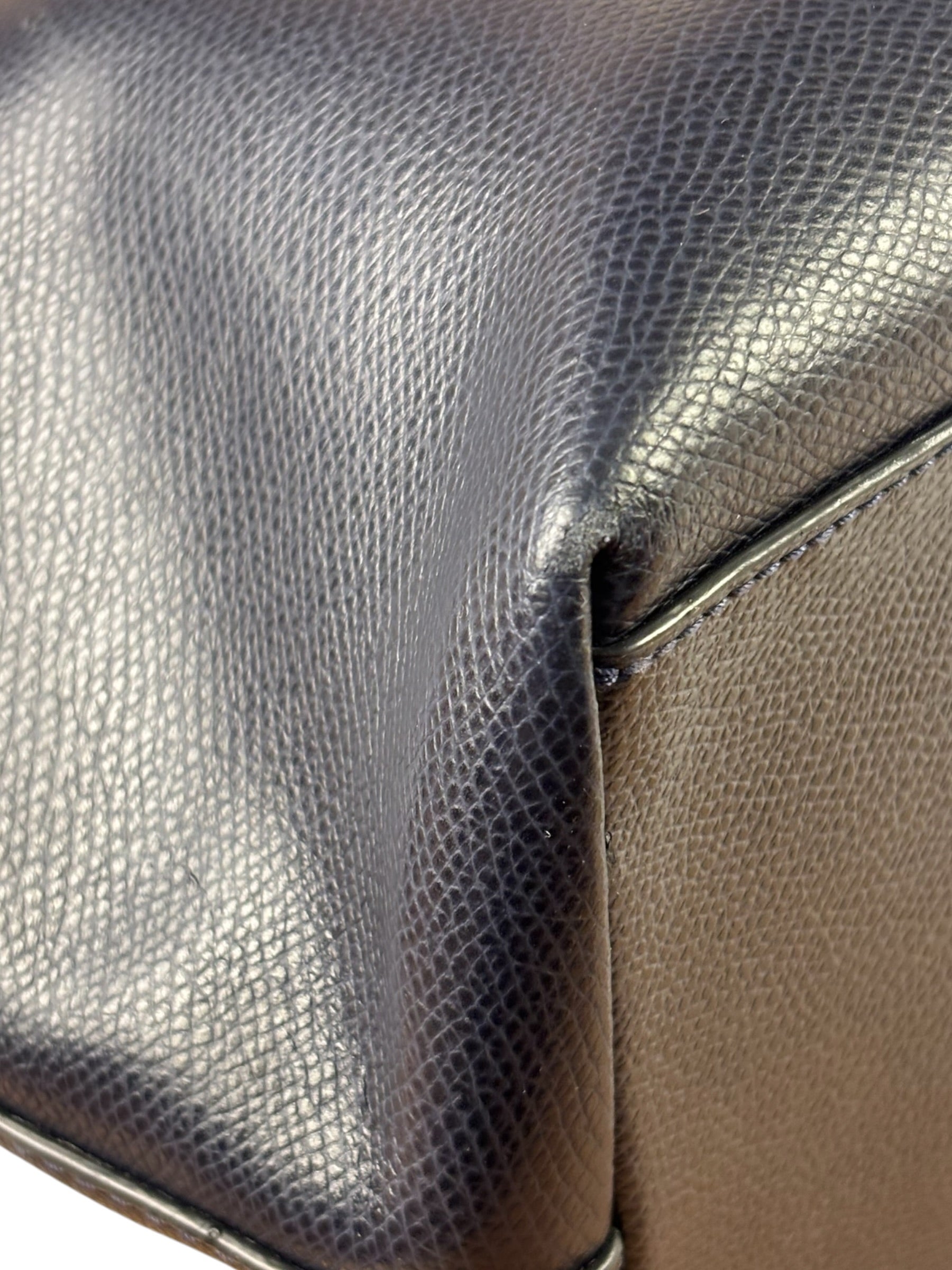 Coach Navy Crossgrain Leather City Zip Shoulder Bag