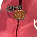 Longchamp Red Leather Trim Le Pliage Paris Eiffel Tower Tote Bag