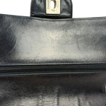 Chanel Black Patent Quilted Leather Double Flap Bag