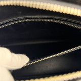 Christian Dior Rare Black/Navy Croc Embossed Lady Dior Handbag
