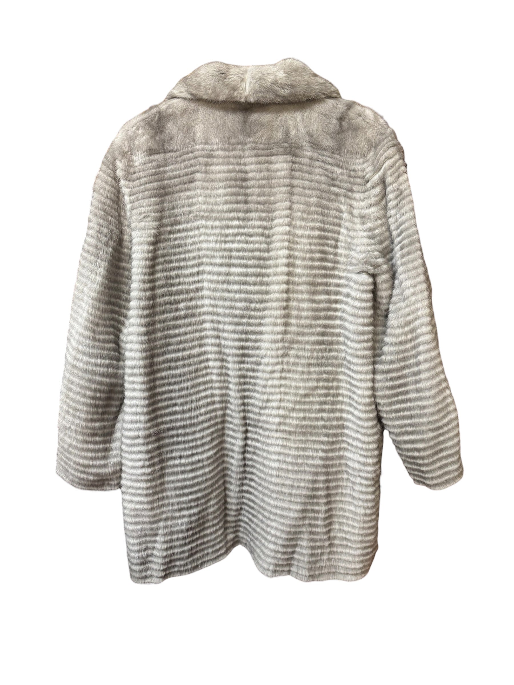 Vintage Grey Mink Fur Long Coat