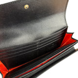 Vivienne Westwood Black Leather Emblem Long Wallet