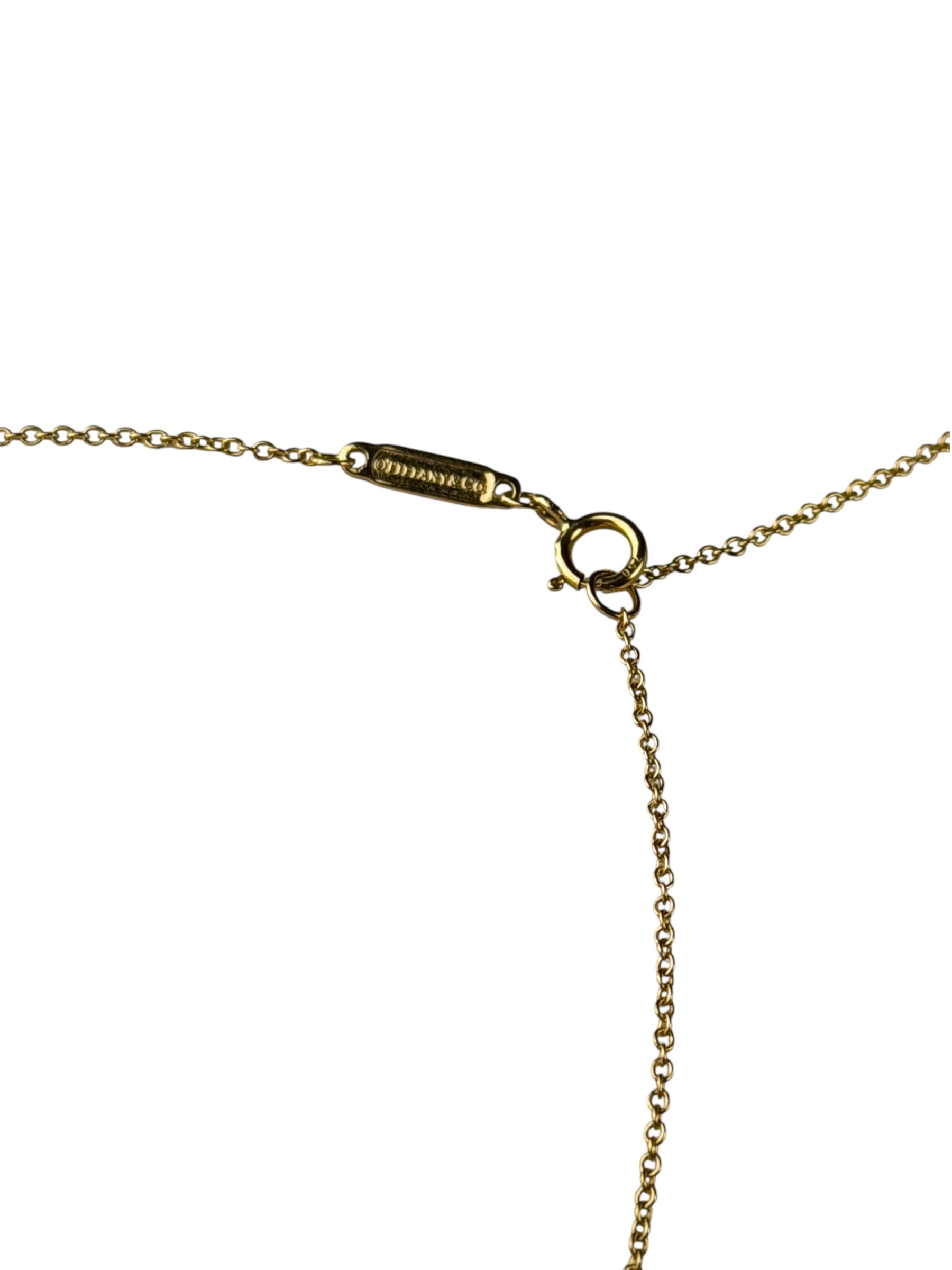 Tiffany & Co.T Smile Yellow Gold & Diamonds Pendant Necklace