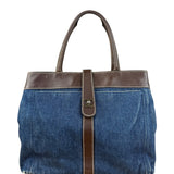 Chanel Denim CC Leather Lined Tote Bag 2001