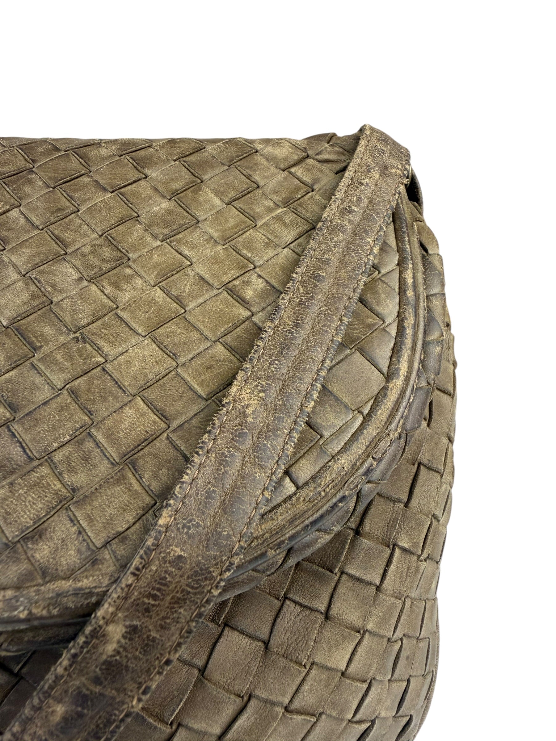 Bottega Veneta Brown Intrecciato Crossbody