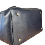 Tory Burch Saffiano Leather Navy Boston Bag