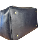 Tory Burch Saffiano Leather Navy Boston Bag