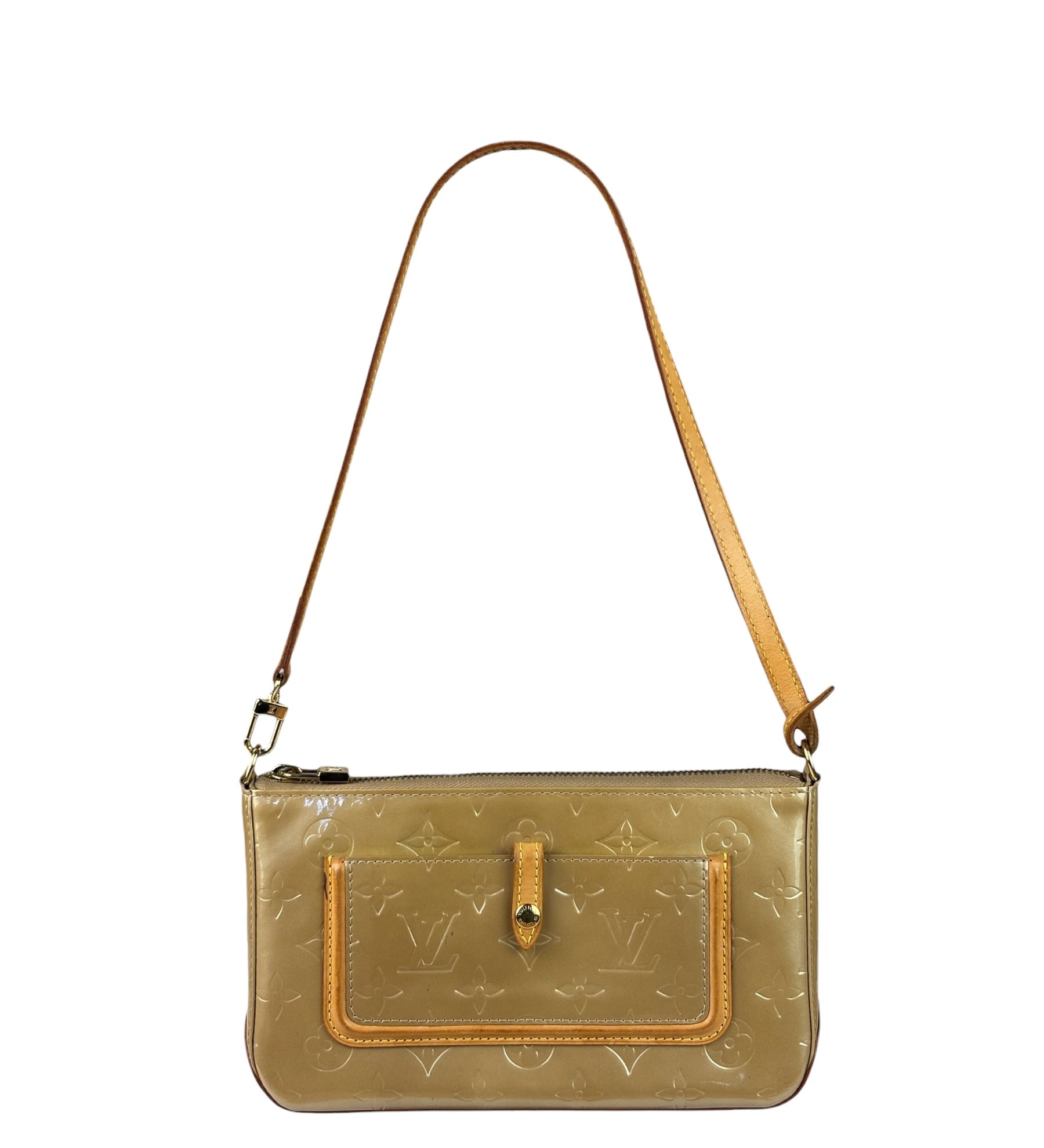 Louis Vuitton Tan Vernis Mallory Square Pochette