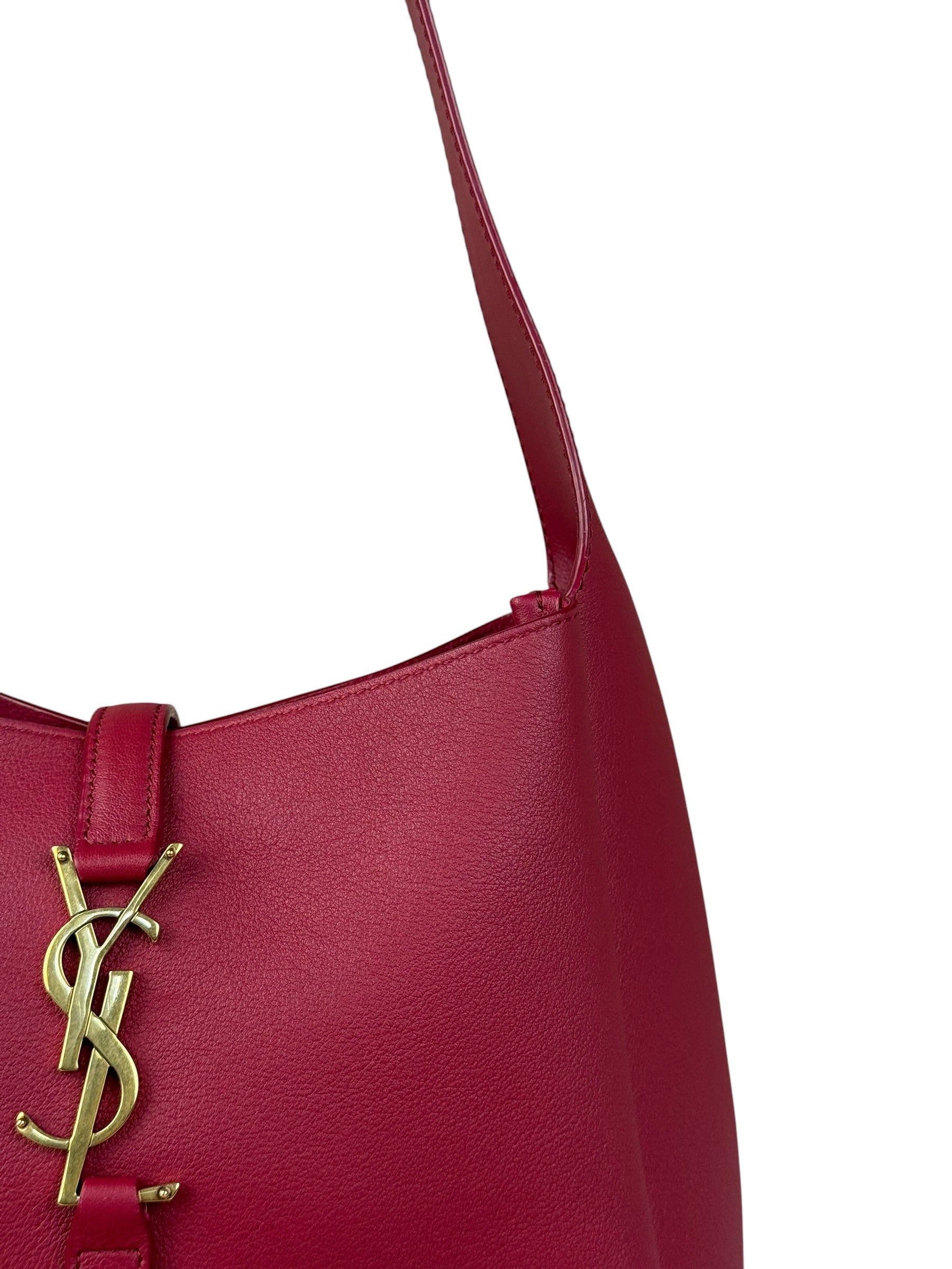 Saint Laurent Raspberry Pink Le 5 A 7 Hobo