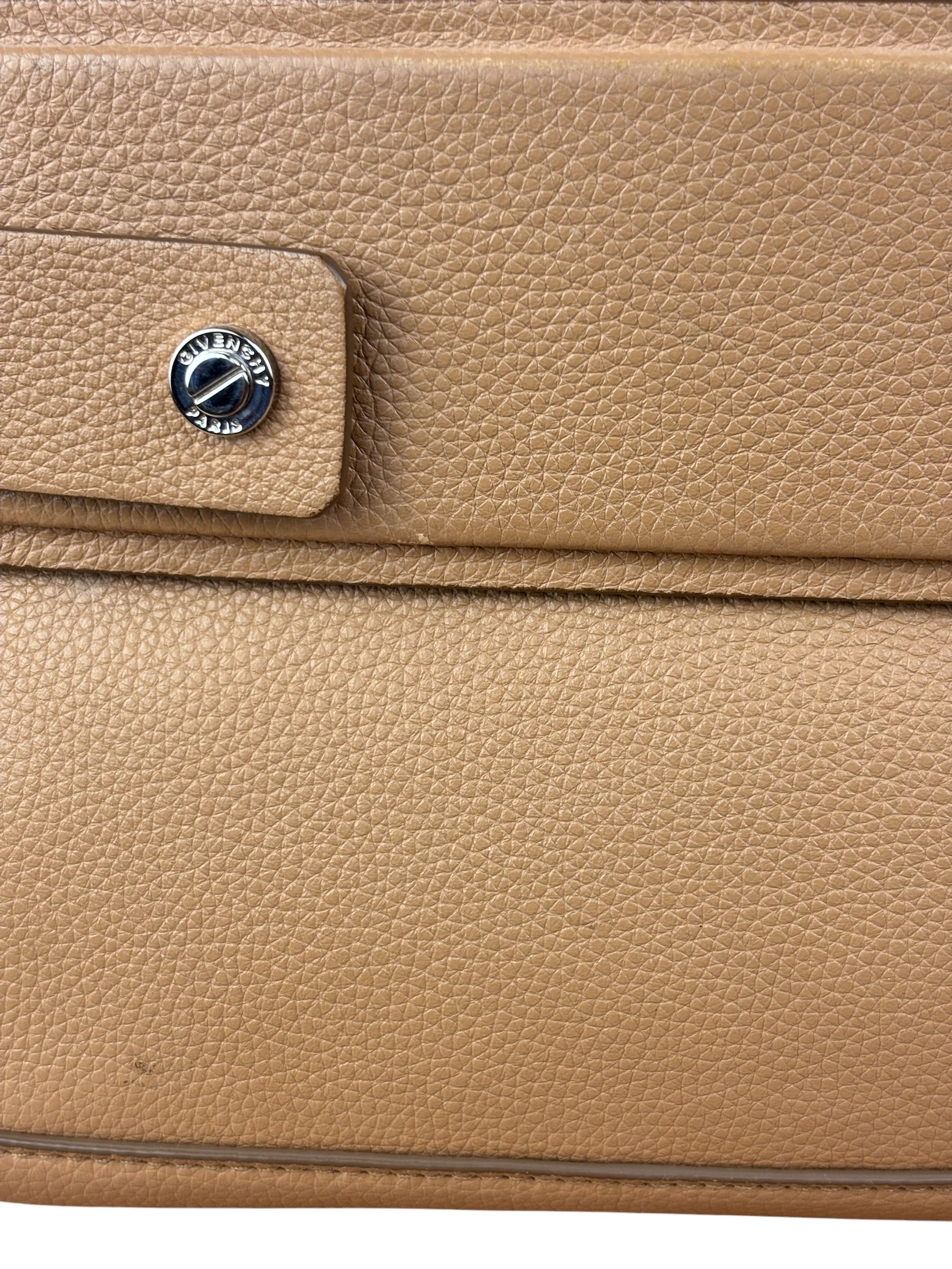 Givenchy Nude Brown Leather Mini Two-Way Handbag
