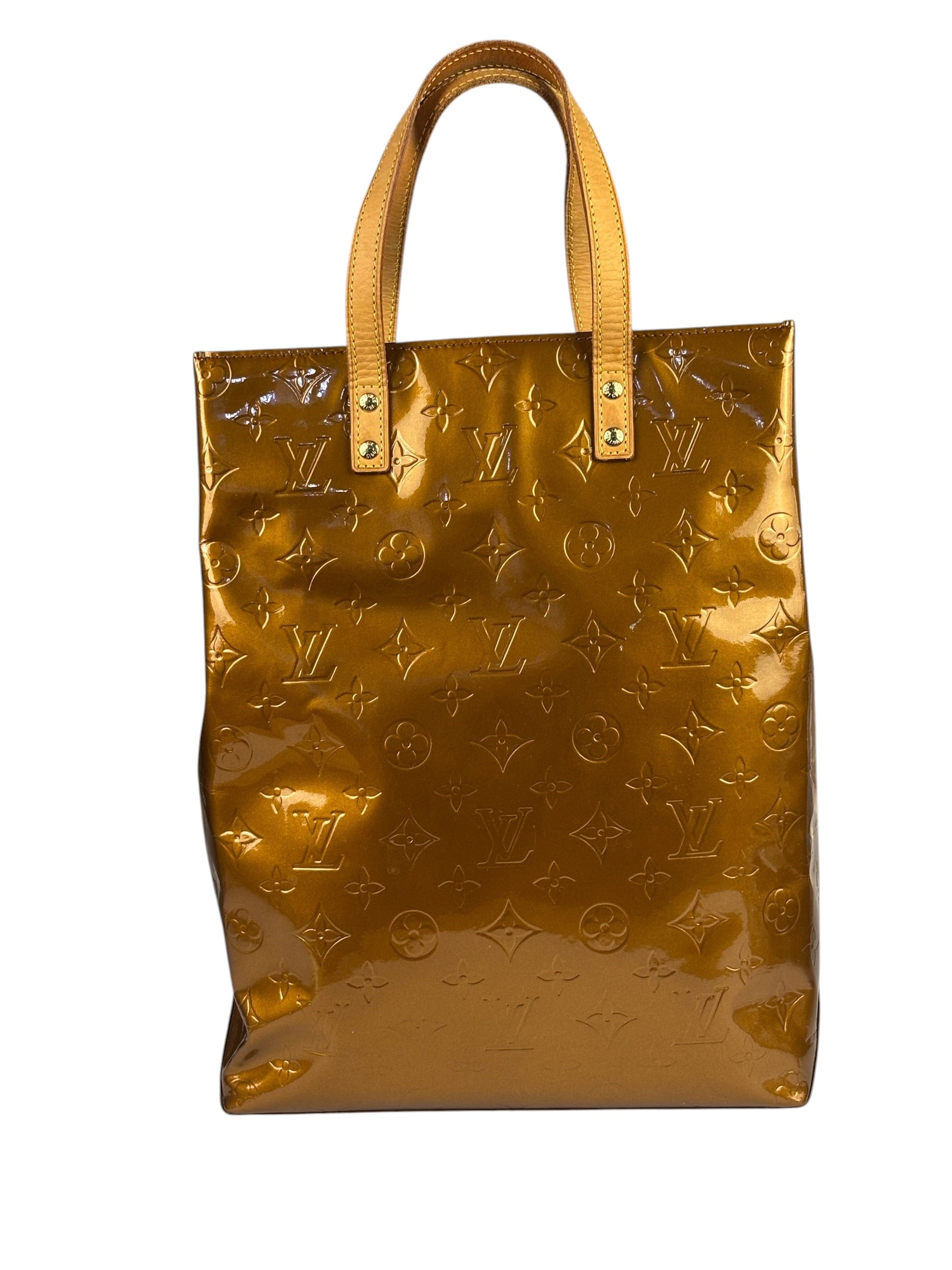 Louis Vuitton Metallic Bronze Vernis Reade MM