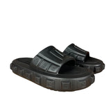 Balmain Ari Black Rubber Sandals