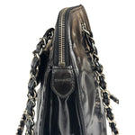 Chanel Vintage Black Patent Leather Envelope Chain Shoulder Bag 1998
