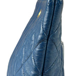 Chanel Blue Quilted Leather O-Case Zipped Pouch 2017