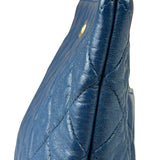 Chanel Blue Quilted Leather O-Case Zipped Pouch 2017