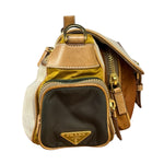 Prada Multicolor Leather Trim Sac Multi-Poches Crossbody Bag
