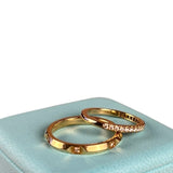 Tiffany & Co His & Hers Rings 18k Gold w/ Diamonds